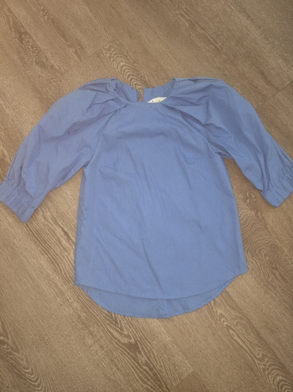 H&M Periwinkle Balloon-Sleeve Blouse